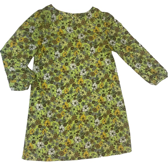 ModCloth Size M Shift Mini Dress Bright Green/Yellow Daisy Retro Inspired 60’s - Picture 14 of 14